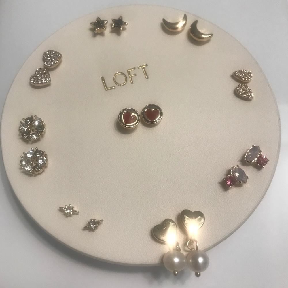 Loft Heart Stud Earring Set